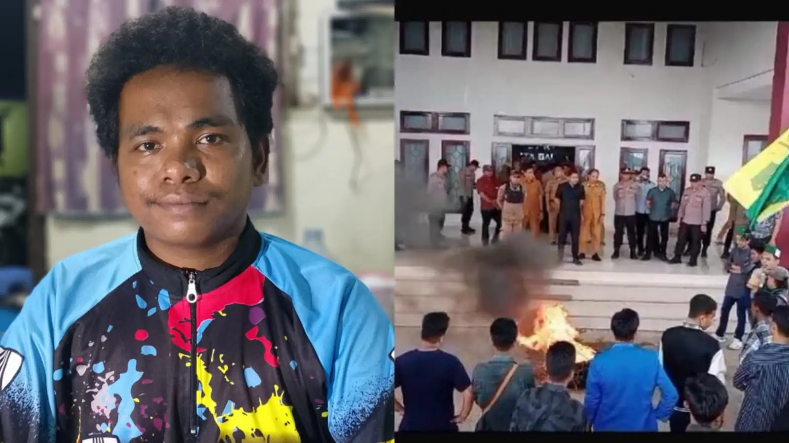 Oknum Satpol PP Baubau Diduga Aniaya Mahasiswa PMII saat Unjuk Rasa Tolak TAPERA Depan Gedung DPRD