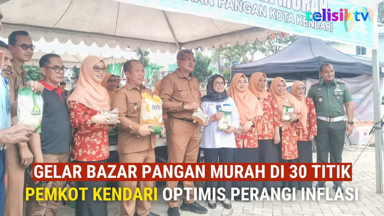 TELISIKTV: Gelar Bazar Pangan Murah di 30 Titik, Pemkot Kendari Optimis Perangi Inflasi