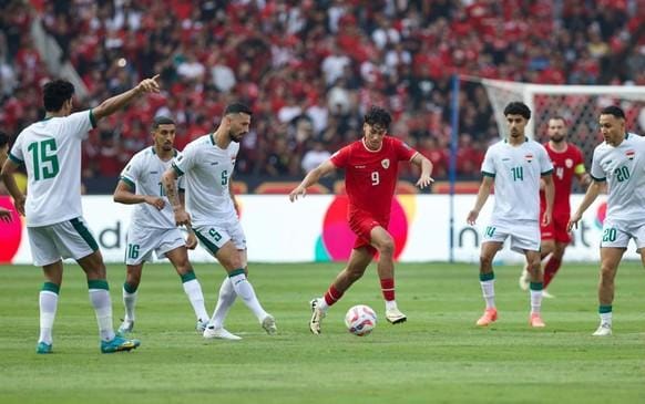 Timnas Indonesia Takluk 2-0 dari Irak, Jordi Amat Diusir Wasit