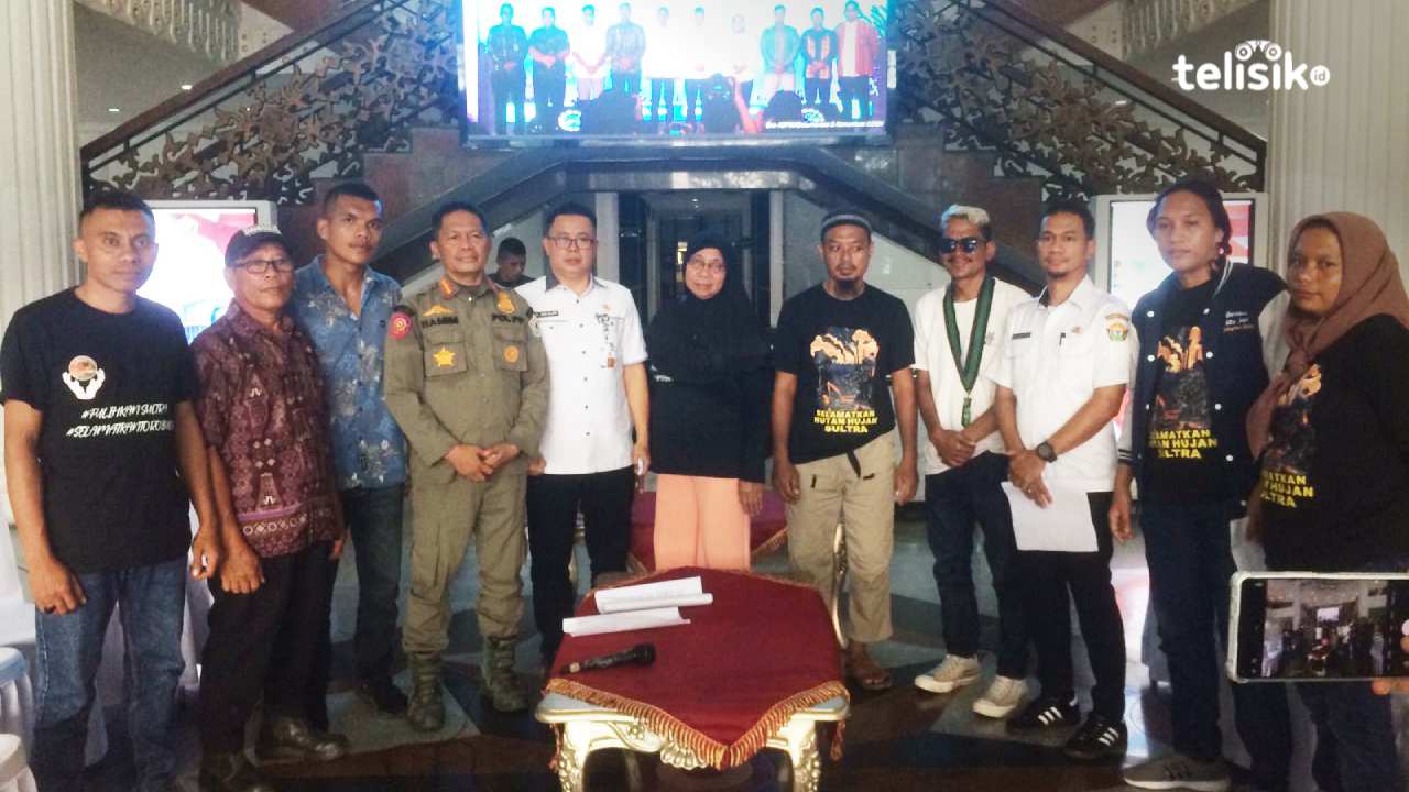Warga Torobulu Geruduk Kantor Gubernur Sultra Tuntut Pencabutan Izin Usaha Tambang di Konawe Selatan