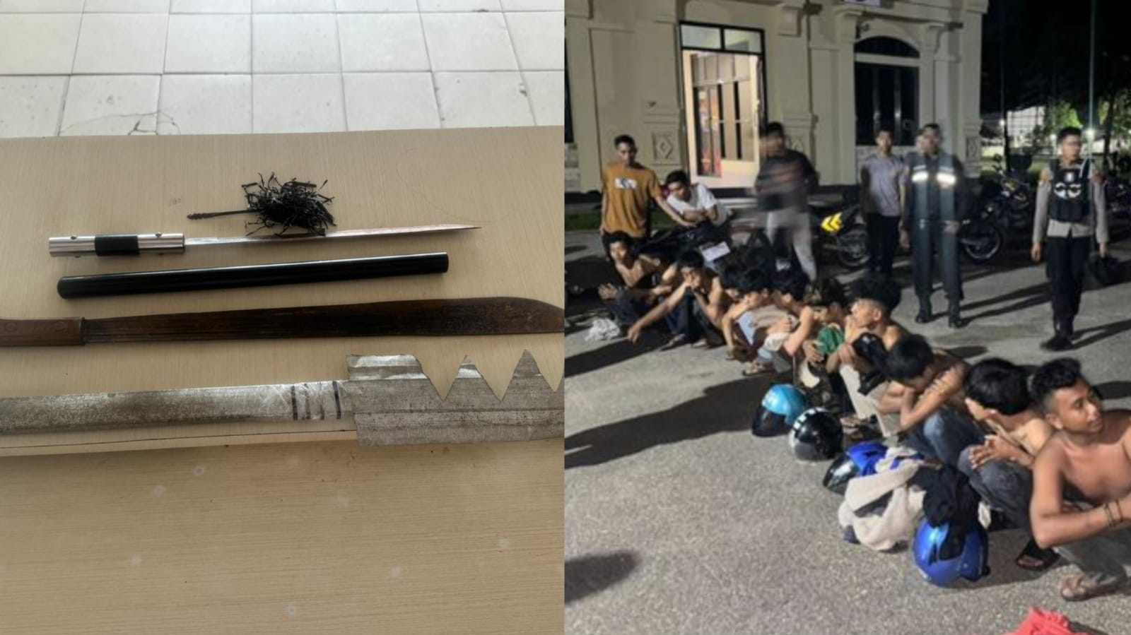 12 Remaja Tawuran di Sekitar Spazio Kendari Digelandang ke Kantor Polisi, Bawa Busur hingga Senjata Tajam