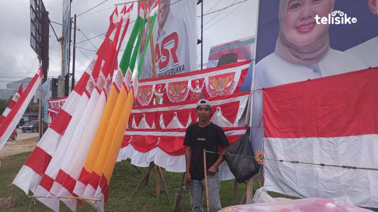 Begini Harga Bendera Merah Putih dan Umbul-Umbul di Kota Kendari Jelang HUT RI