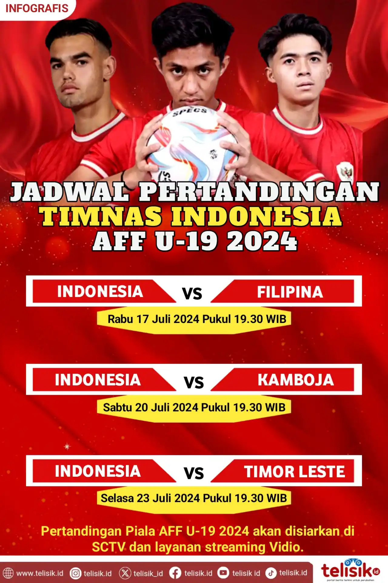 Infografis: Jadwal Pertandingan Timnas Indonesia di Piala AFF U-19 2024