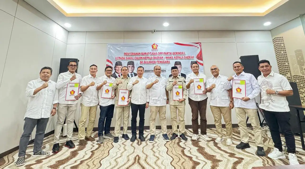 Partai Gerindra Keluarkan Rekomendasi untuk 6 Pasangan Bakal Calon Kepala Daerah di Sulawesi Tenggara