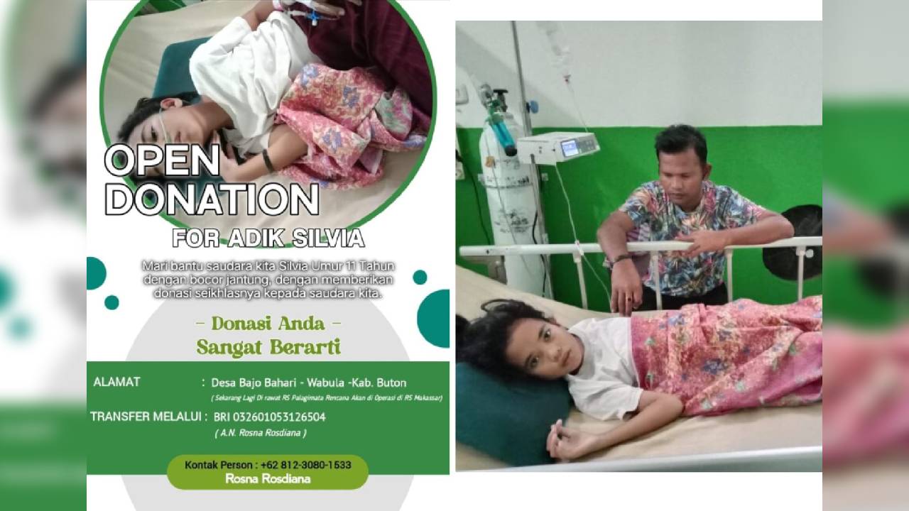 Silvia, Anak Penderita Bocor Jantung di Buton Butuh Uluran Tangan
