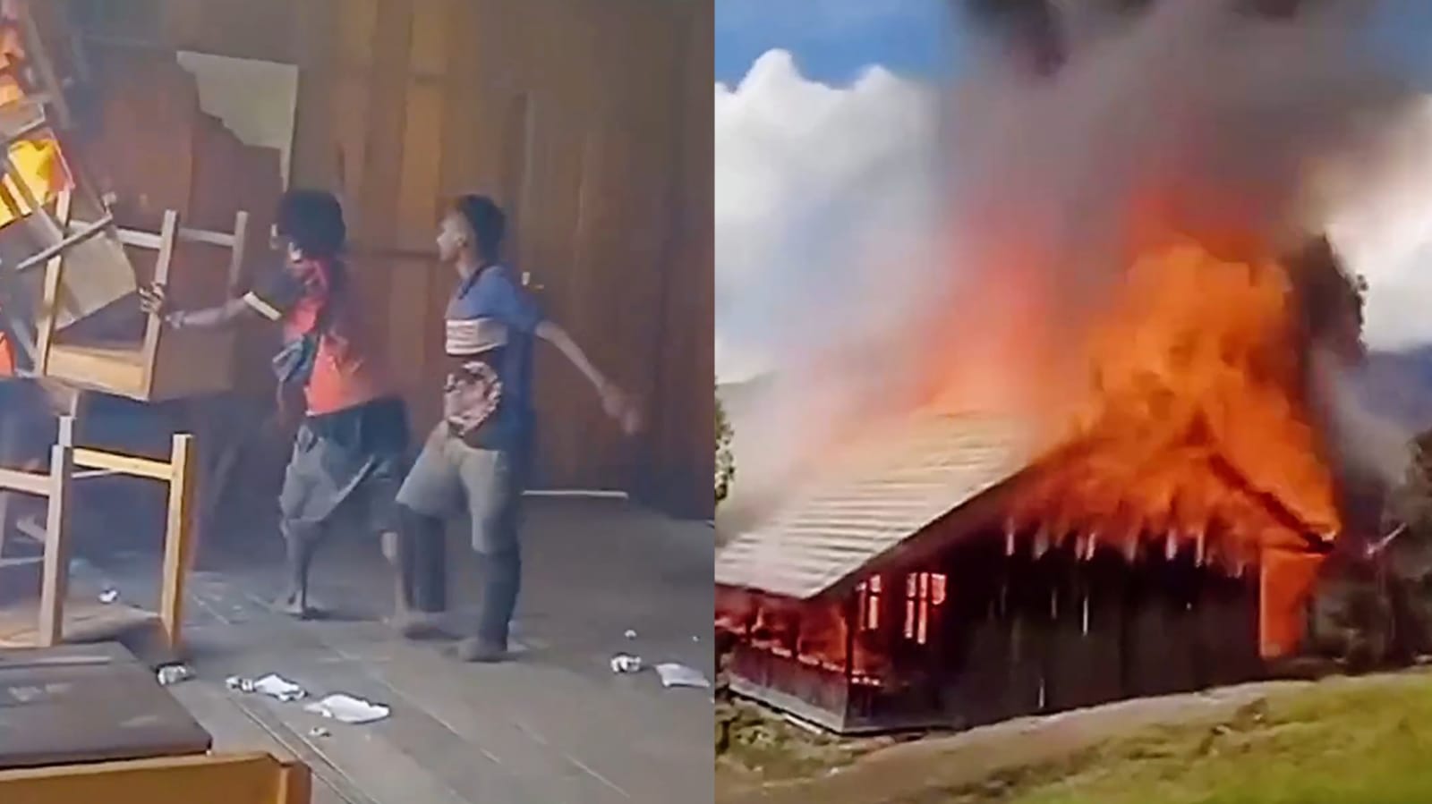 Tak Ingin Anak Papua Belajar, Isi Sekolah Dibakar dan Diobrak-abrik KKB