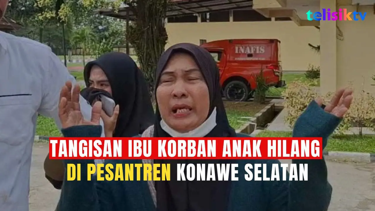 TELISIKTV: Tangisan Ibu Korban Anak Hilang di Konawe Selatan Saat Geruduk Polda Sultra