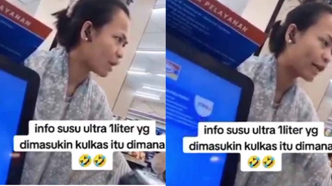 Viral, Emak-Emak Adu Mulut dengan Kasir Supermarket, Pesan Susu UHT Satu Liter Tidak Dingin