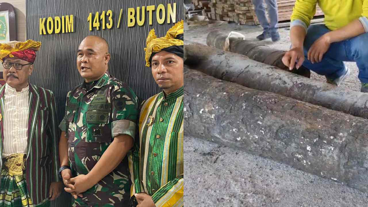Viral Meriam Eks Kesultanan Buton Bakal Dibawa Keluar Daerah, Kodim 1413 Buton Angkat Bicara