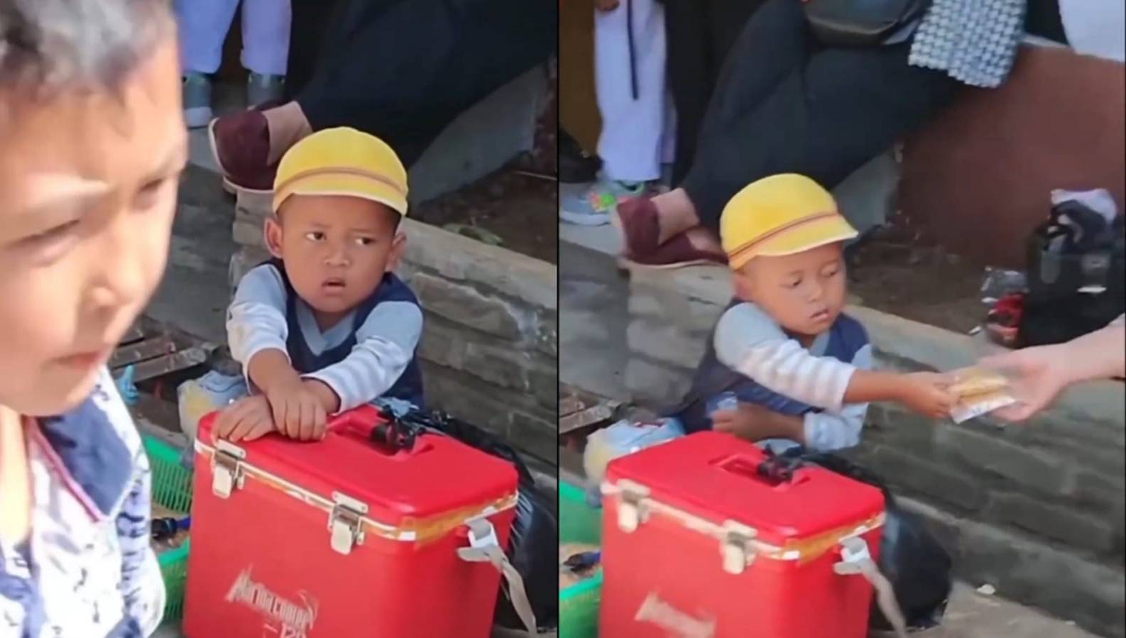 Viral, Momen Seorang Bocah Berjualan saat Anak-Anak Sebayanya Merayakan Acara Perpisahan