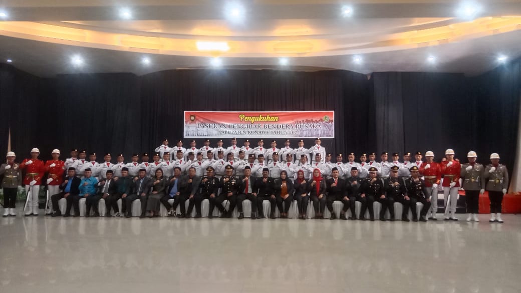 76 Anggota Paskibraka Kabupaten Konawe Dikukuhkan dan Persiapan 100 Persen