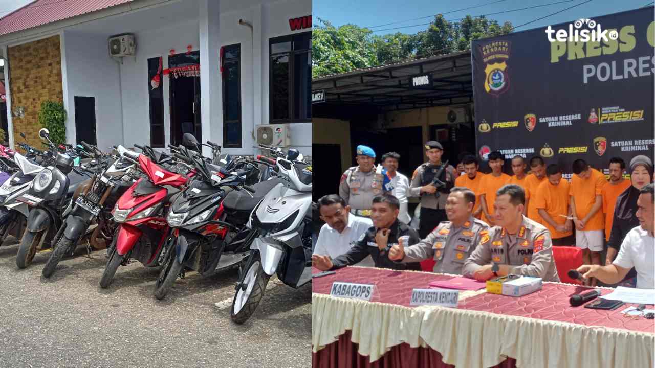 Enam Tersangka Dibekuk Bersama 37 Unit Motor Curian, Polres Kendari Persilakan Warga Datang Cek