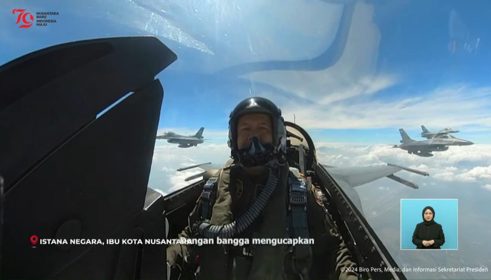 Formasi 8 Jet Tempur F-16 Membelah Langit IKN, Begini Spesifikasinya