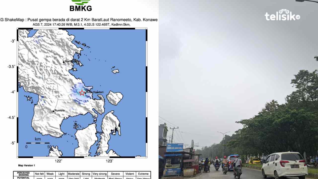 Gempa Guncang Konawe Selatan dan Terasa Hingga Kendari