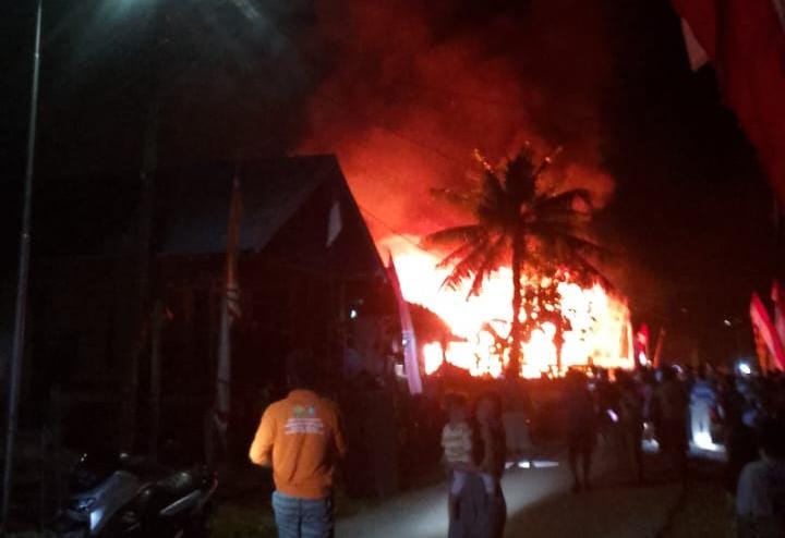 Rumah Milik Seorang Nelayan di Muna Barat Terbakar