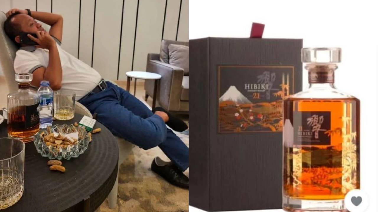 Viral, Bahlil Duduk Santai Pegang Kepala Sambil Minum Whiskey Puluhan Juta