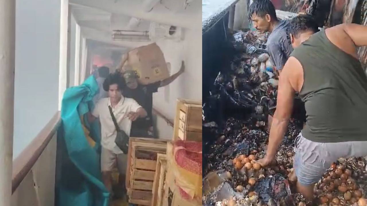 Viral di Medsos KM Nggapulu Terbakar di Baubau, Ternyata Ini Penyebabnya