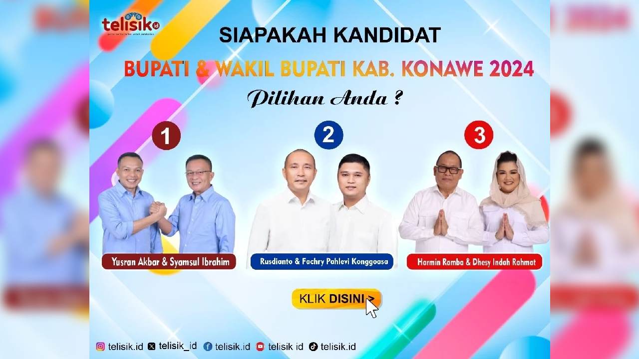 Telisik.id Buka Polling Pilbup Konawe: Siapa Pilihanmu?