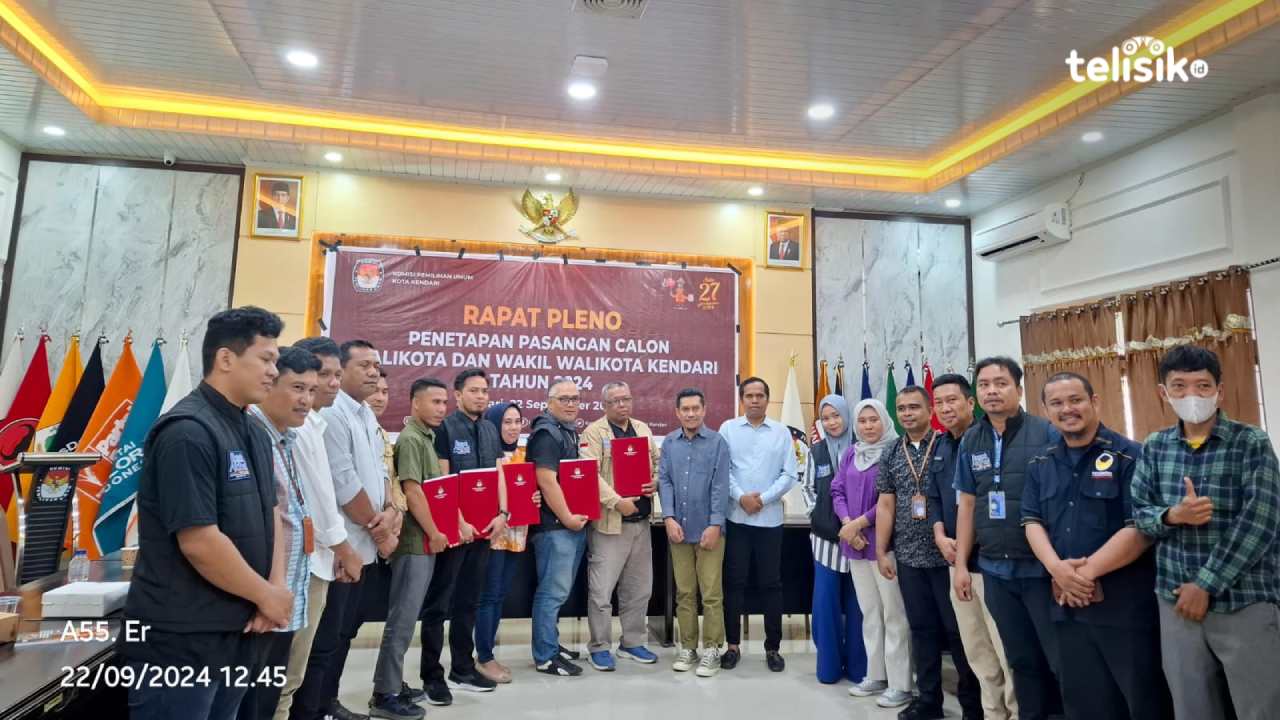 KPU Kendari Tetapkan Lima Paslon Wali Kota - Wakil Wali Kota untuk Pilwali 2024