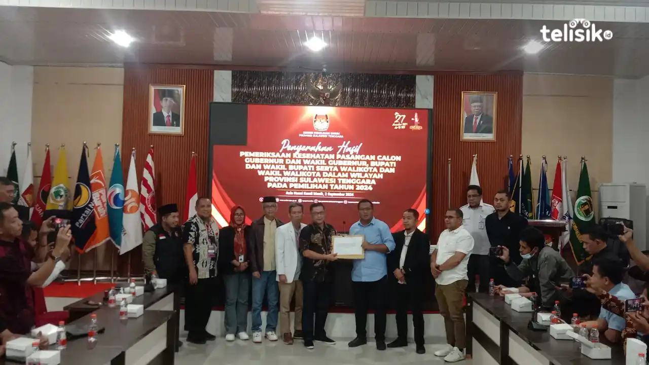 KPU Sultra Terima Hasil Pemeriksaan Kesehatan Empat Bakal Calon Gubernur