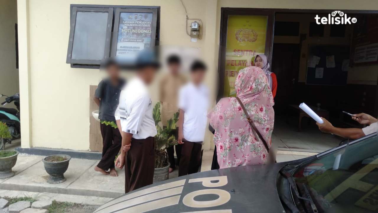 Polresta Kendari Amankan Pelajar Genggam Batu Diduga Hendak Tawuran