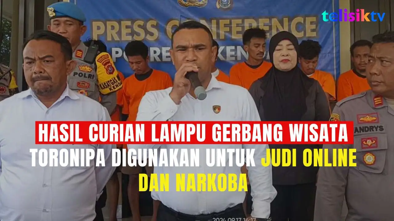 TELISIKTV: Hasil Curian Lampu Gerbang Wisata Toronipa Digunakan untuk Judi Online dan Narkoba