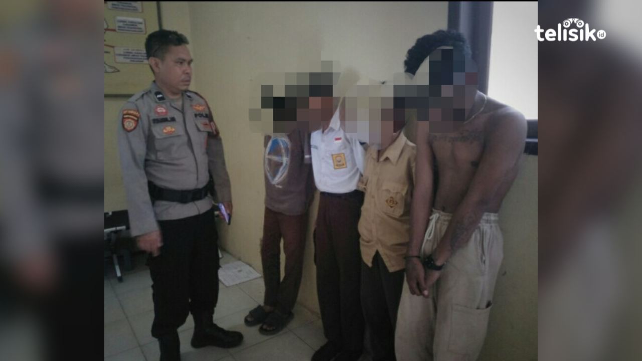 Tujuh Siswa SMP Kendari dan Satu Remaja Bertato Diamankan Saat Hendak Tawuran