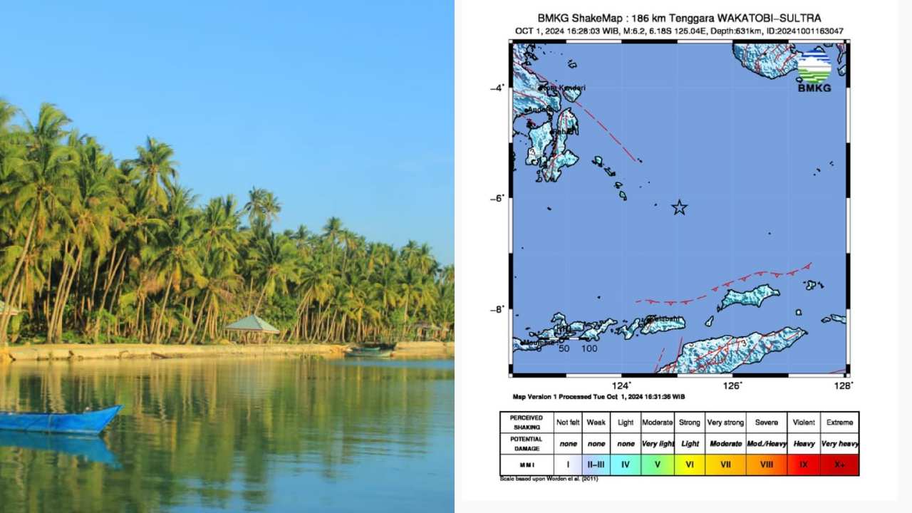 Gempa Tektonik M6,2 SR Guncang Laut Banda Wakatobi, BMKG: Tidak Berpotensi Tsunami