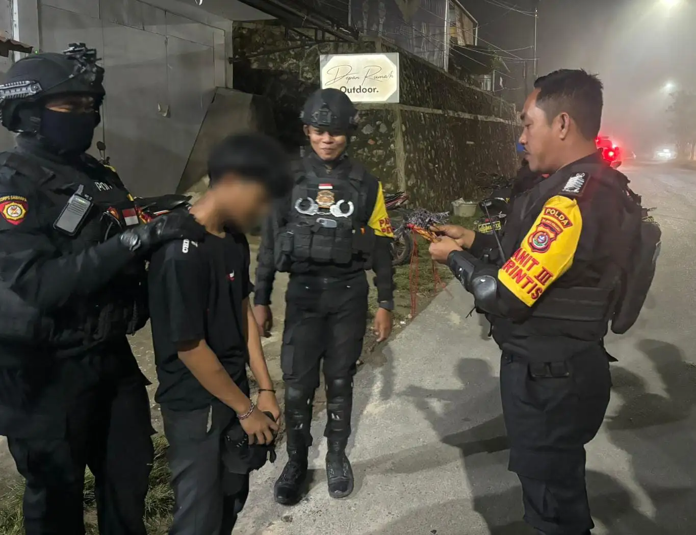 Remaja di Kendari Bawa Benda Tajam Empat Mata Busur, Diamankan Polisi