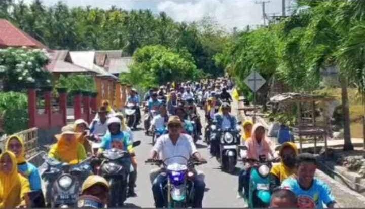 Ribuan Warga Kaledupa Sambut Antusias Paslon Bupati Wakatobi HARUM