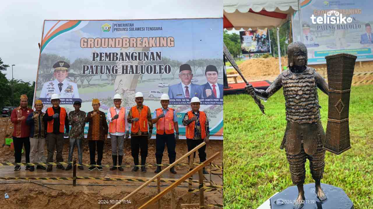 Telan Anggaran 2,6 Miliar, Patung Pahlawan Haluoleo Tuntas Desember 2024