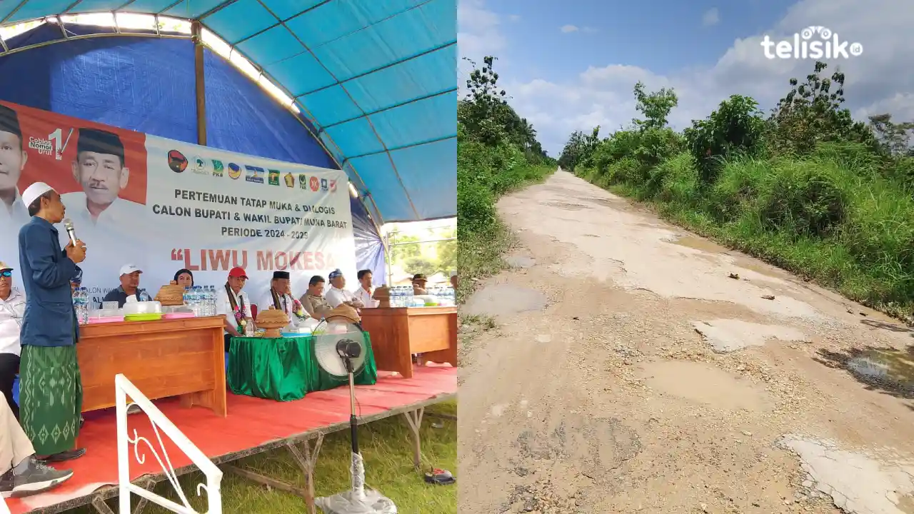 Warga Muna Barat Keluhkan Jalan Rusak, Paslon Darwin-Ali Janji Prioritaskan Perbaikan