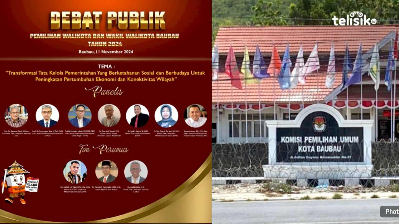 Debat Publik Pilkada Baubau 2024 Hadirkan 7 Panelis dari Berbagai Perguruan Tinggi