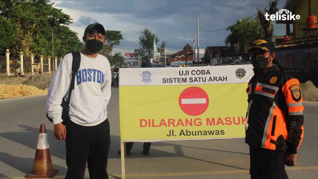 Pengendara Setiap Hari Terjaring Razia Uji Coba Satu Jalur Kawasan MTQ Kendari