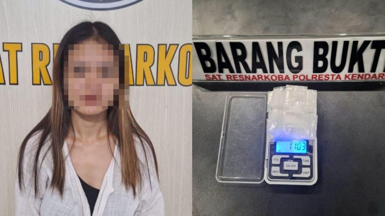 Janda Muda di Kendari Diringkus Bersama Belasan Gram Narkoba