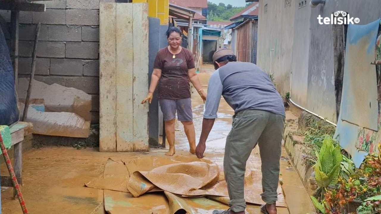 Banjir Lumpur Kembali Landa Rumah Warga Dekat Perumahan A99 Kendari