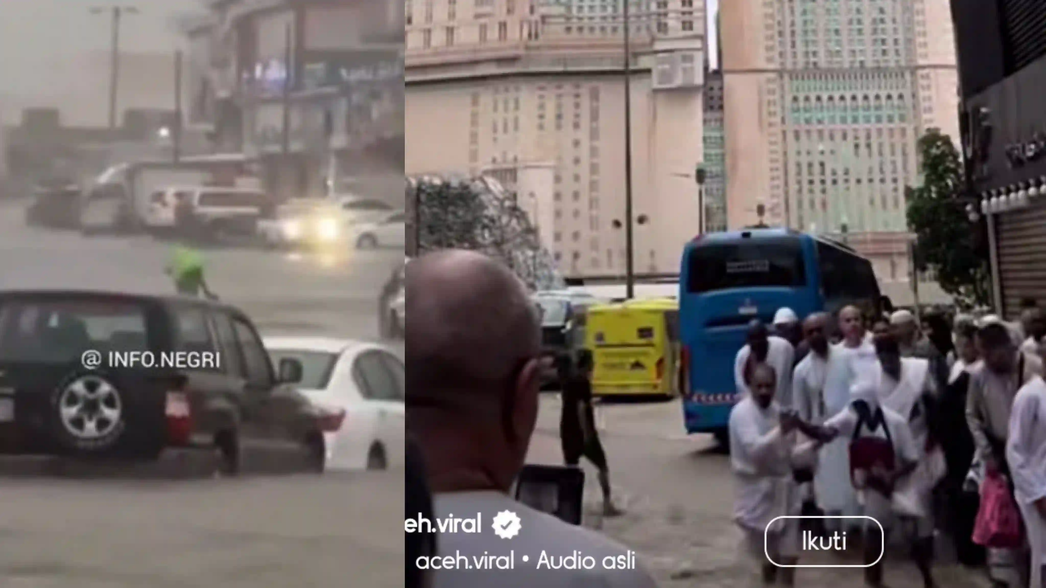 Makkah dan Madinah Banjir, Wilayah Haram Masjid Nabawi dan Mobil-Mobil Terendam
