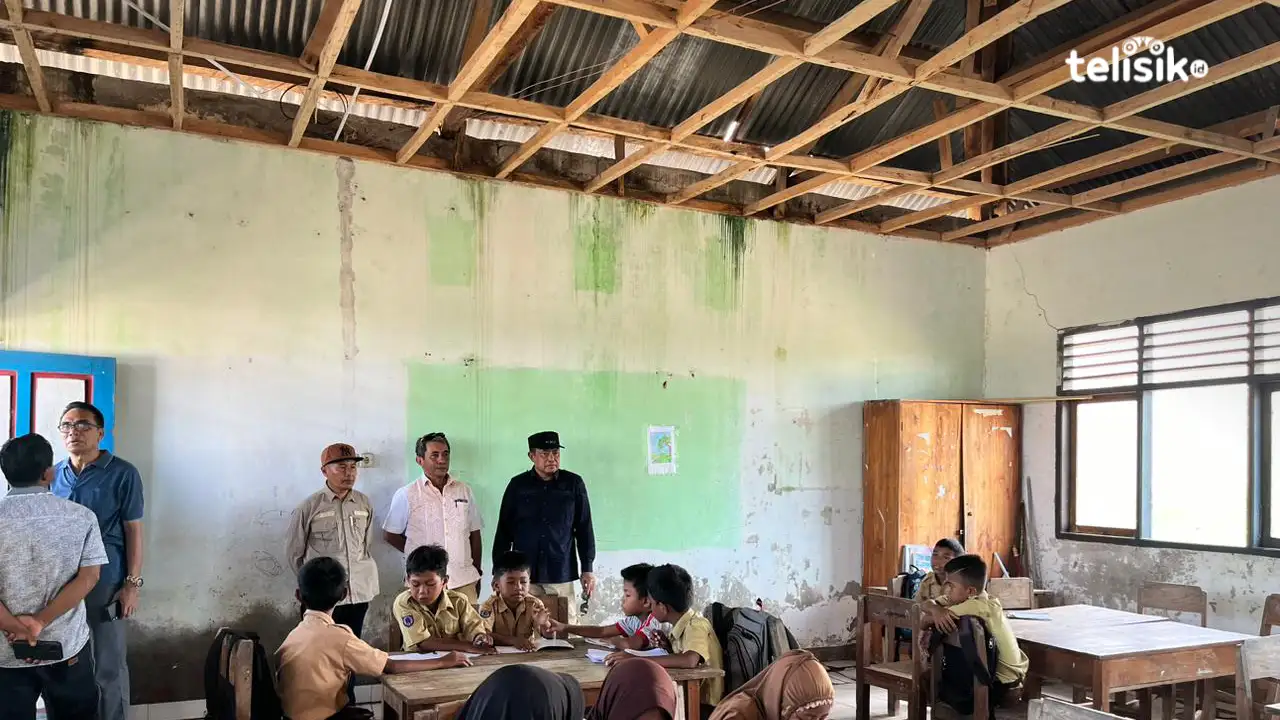 Plafon Rusak, Kelelawar Bersarang di SDN 7 Tiworo Utara MUNA BARAT