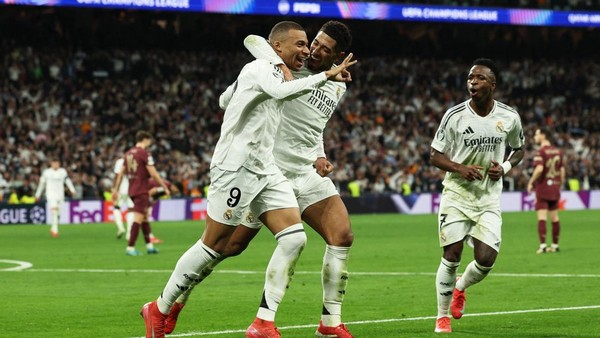 Hasil Liga Champions: Real Madrid Sikat Man City, Mbappe Cetak Hattrick