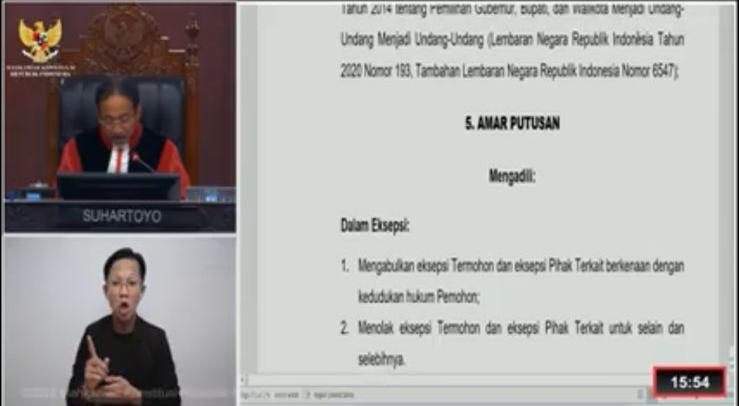 Mahkamah Konstitusi Tolak Gugatan Hasil Pilkada Kabupaten Wakatobi 2024