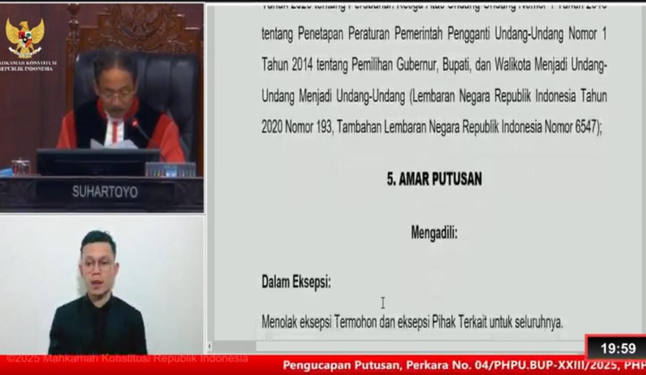 MK Tolak Sengketa PHPU Pilkada Buton Tengah