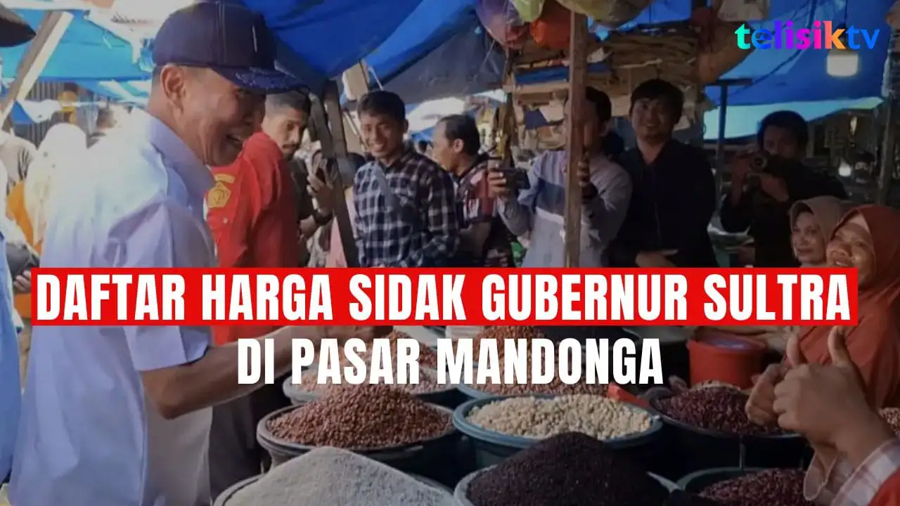 TELISIKTV: Daftar Harga Sidak Gubernur Sultra di Pasar Mandonga