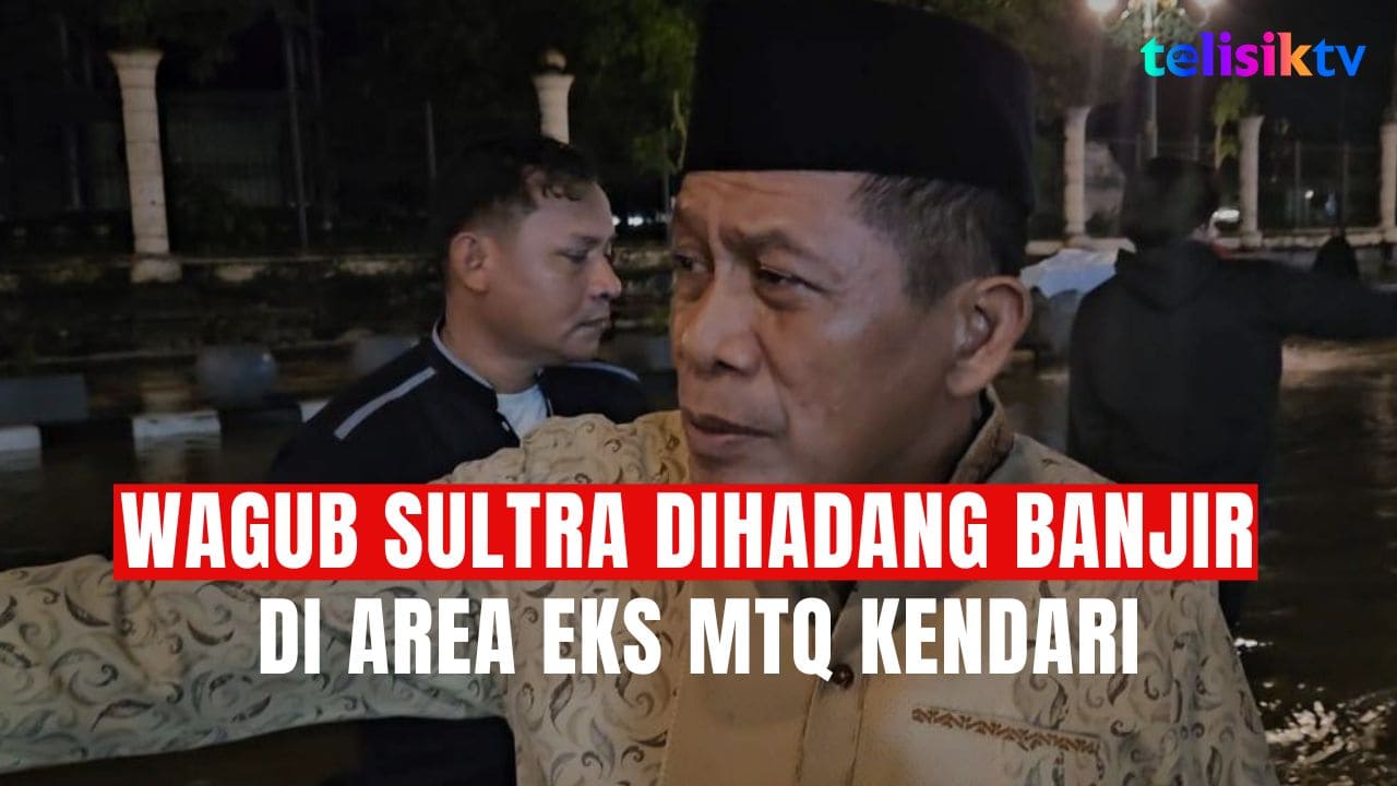 TELISIKTV: Wagub Sultra Dihadang Banjir di Area Eks MTQ Kendari, Hugua Minta Keruk Kanal Utama