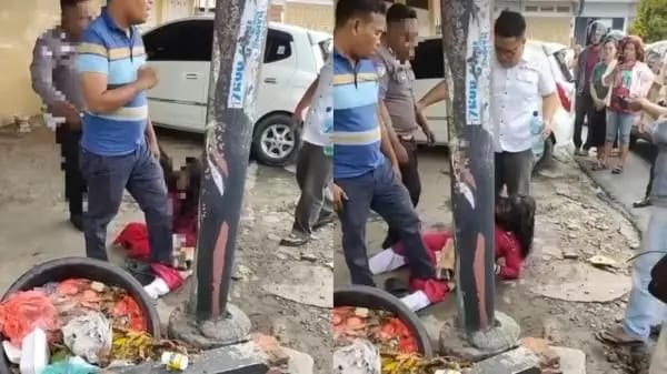 Viral Oknum Polisi Tendang Kepala Wanita Gegara Motornya Dibakar, Begini Penjelasannya
