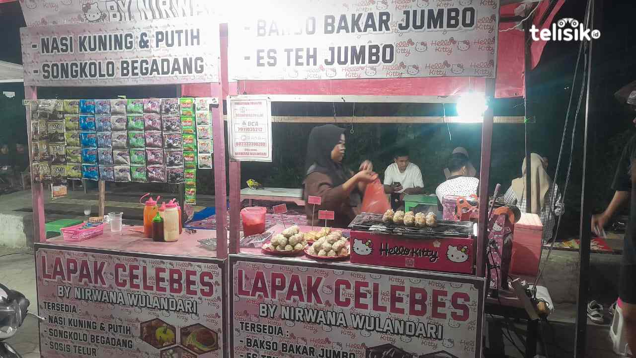 Jual Bakso Bakar Jumbo, Lapak Celebes di Bundaran Kantor Gubernur Sultra Selalu Ramai Pembeli