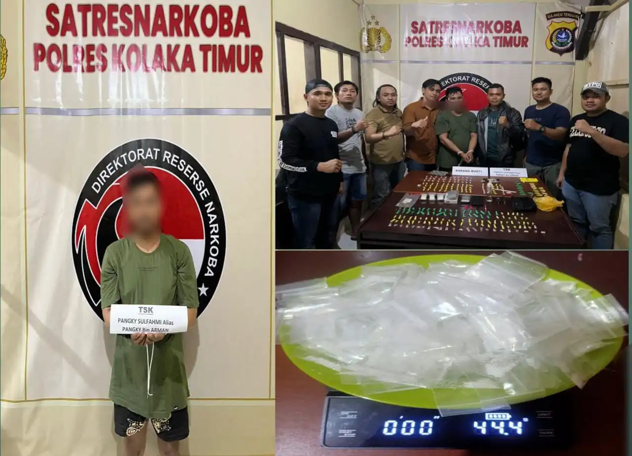 Miliki 44,4 Gram Sabu, Sopir di Kolaka Timur Diciduk Polisi