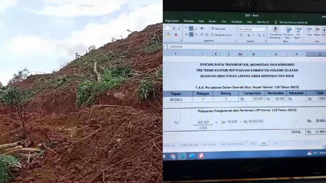 Oknum BPN Konsel Diduga Minta Uang Rp 21 Juta ke Kades Alasan Peninjauan Lahan