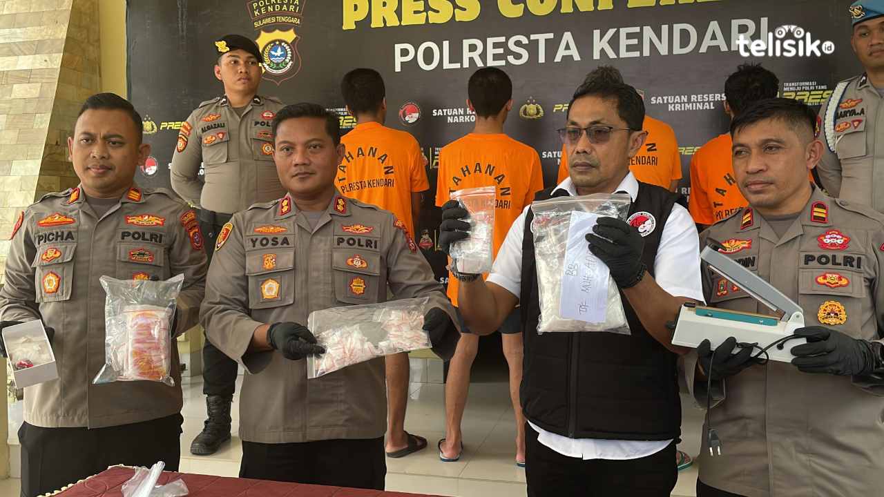 Empat Pria Pengangguran Edarkan Sabu Ratusan Gram di Kendari