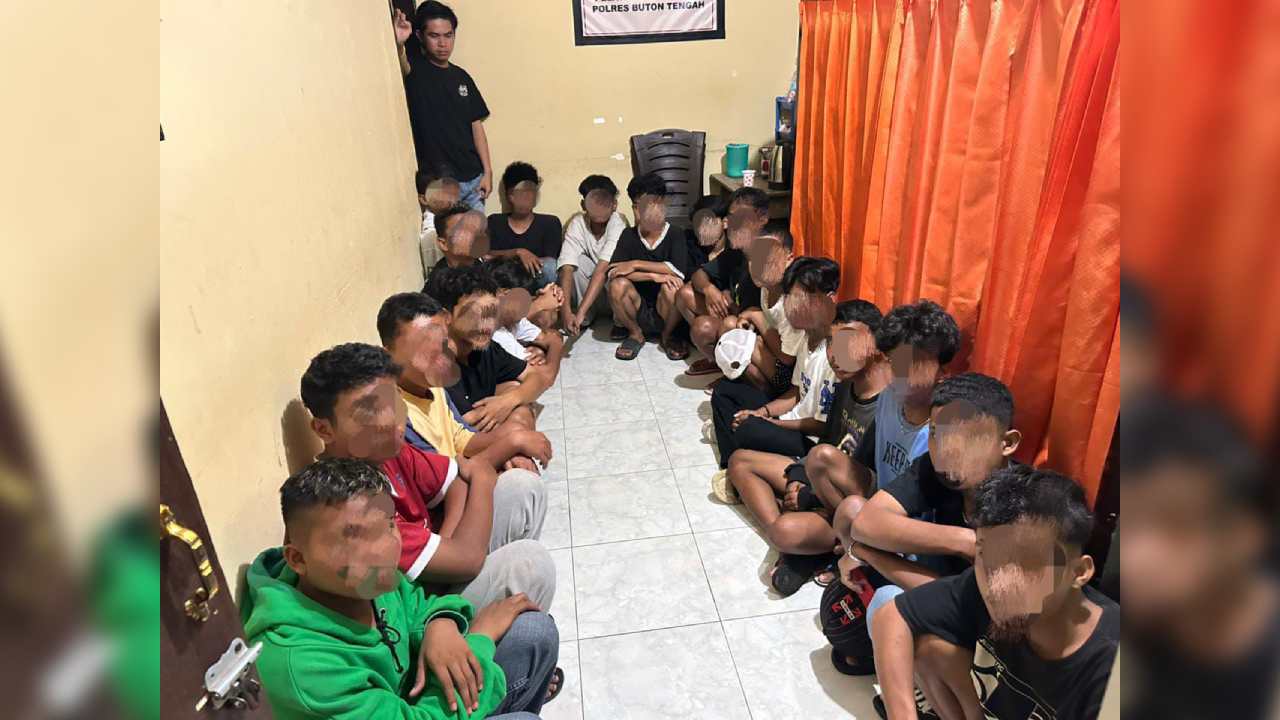 Gegara Joget hingga Tawuran, Puluhan Pemuda Dua Kelurahan di Buton Tengah Diringkus