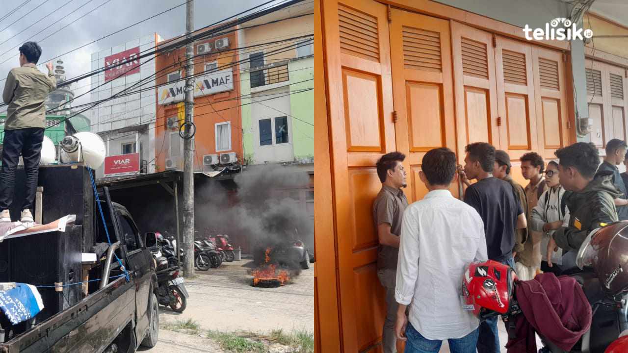 Perusahaan Pembiayaan PT MCF-MAF Kendari Didemo dan Disegel Mantan Karyawan